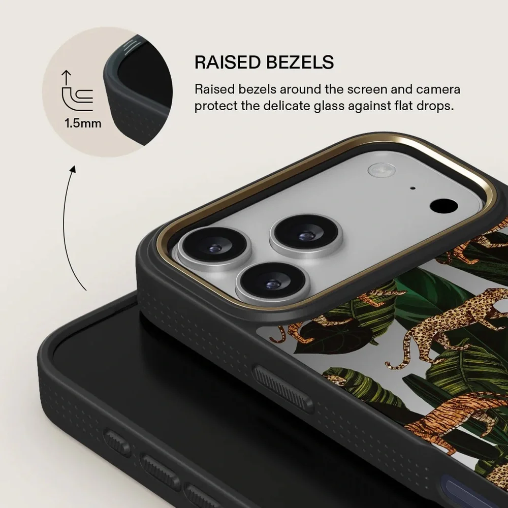 Burga | iPhone 17 pro elite mirror (MagSafe) ‘Morning commute’ Phone Case - Gold